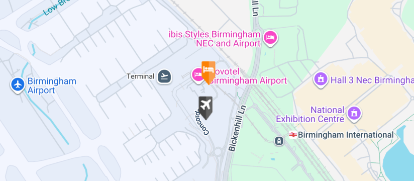 IBIS Budget NEC, Birmingham Airport map