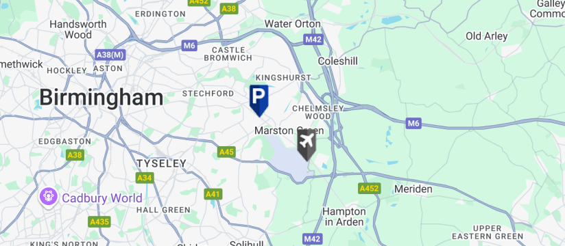 APH Charge & Go, Birmingham Airport map