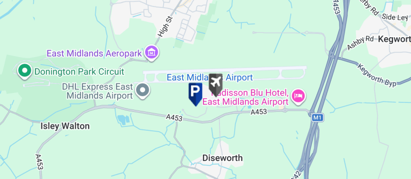 East Midlands Airport Long Stay 2, East Midlands Airport map