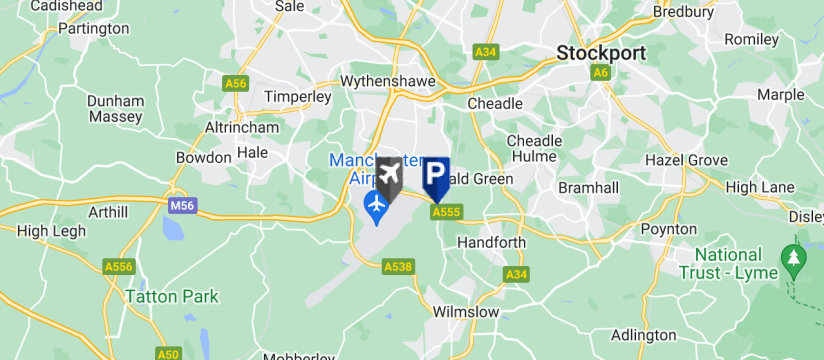 JetParks 3, Manchester Airport map