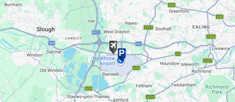 MBW Meet & Greet with Shuttle T4, Heathrow Airport map