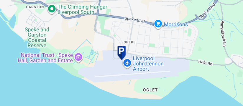 Park Smart, Liverpool John Lennon Airport map