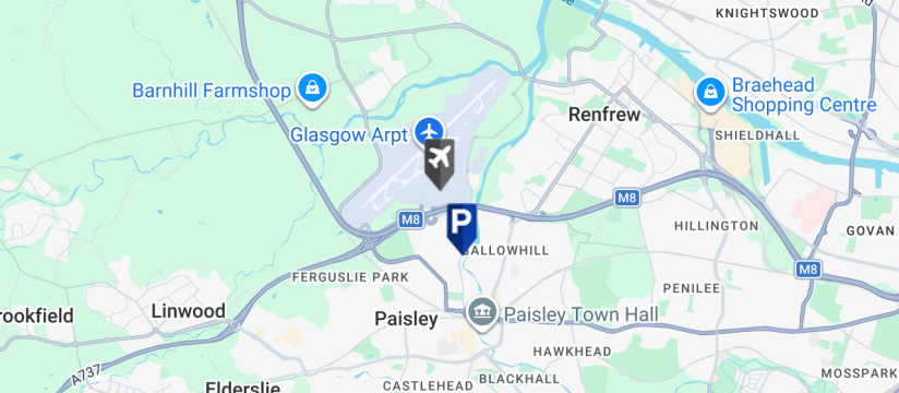 Scot Park Park & Ride - MSE Special, Glasgow International Airport map